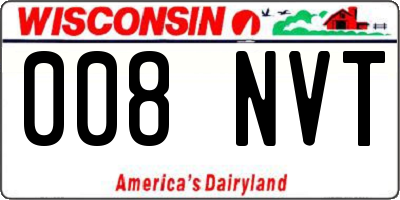 WI license plate 008NVT