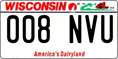 WI license plate 008NVU