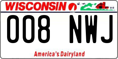 WI license plate 008NWJ