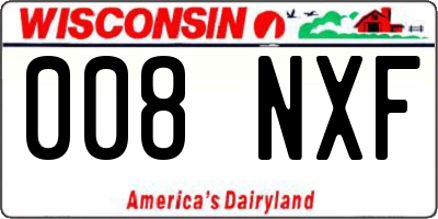 WI license plate 008NXF