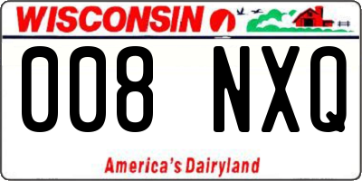 WI license plate 008NXQ