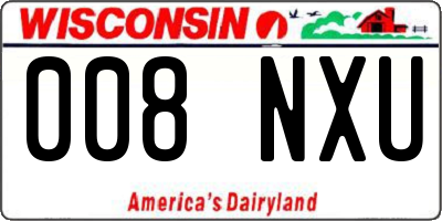 WI license plate 008NXU