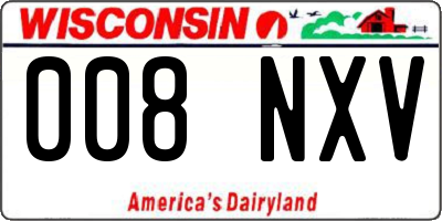 WI license plate 008NXV