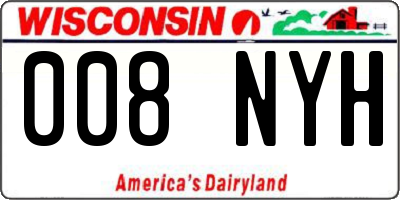 WI license plate 008NYH