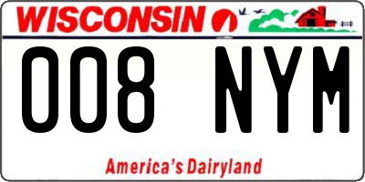 WI license plate 008NYM