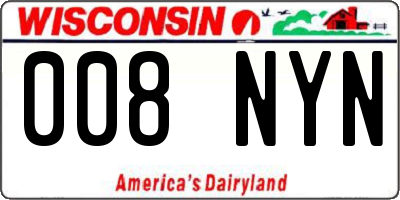 WI license plate 008NYN