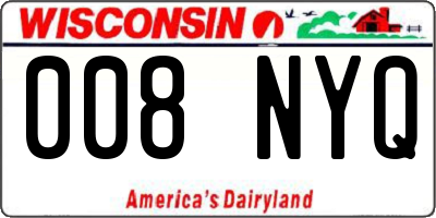 WI license plate 008NYQ