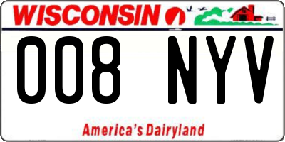WI license plate 008NYV