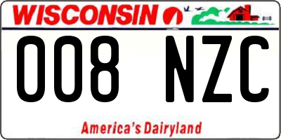 WI license plate 008NZC