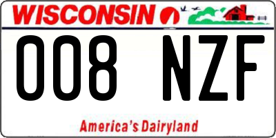 WI license plate 008NZF