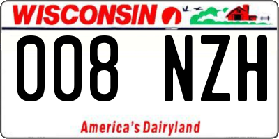 WI license plate 008NZH