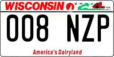 WI license plate 008NZP
