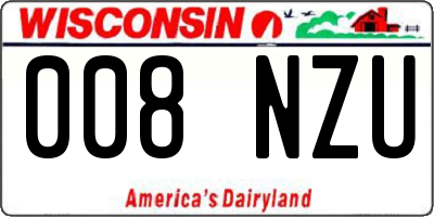 WI license plate 008NZU