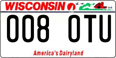 WI license plate 008OTU