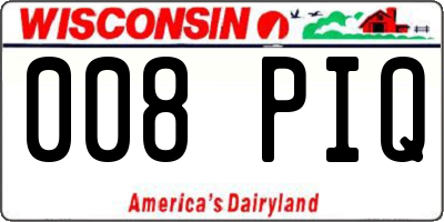 WI license plate 008PIQ