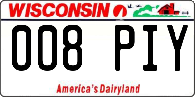 WI license plate 008PIY
