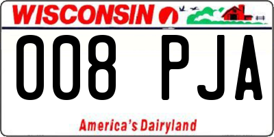 WI license plate 008PJA