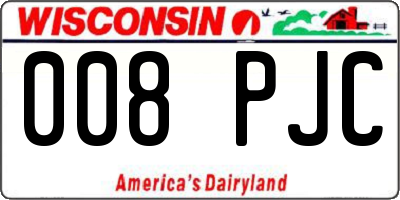 WI license plate 008PJC