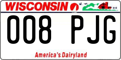 WI license plate 008PJG