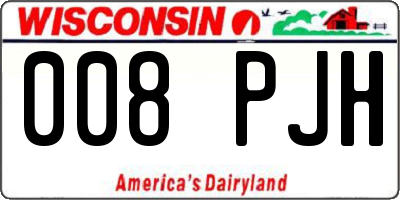 WI license plate 008PJH