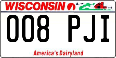 WI license plate 008PJI