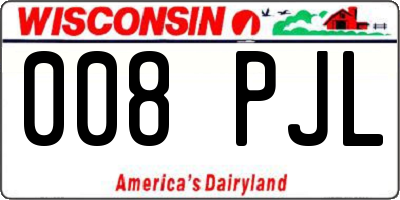 WI license plate 008PJL