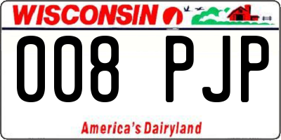 WI license plate 008PJP