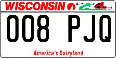 WI license plate 008PJQ