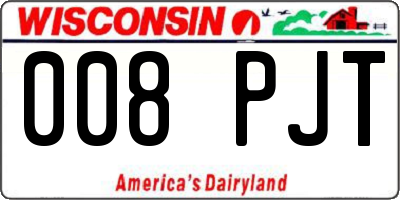 WI license plate 008PJT