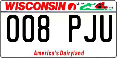 WI license plate 008PJU
