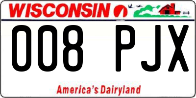 WI license plate 008PJX