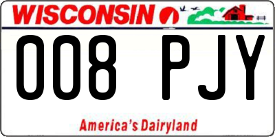 WI license plate 008PJY