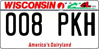 WI license plate 008PKH