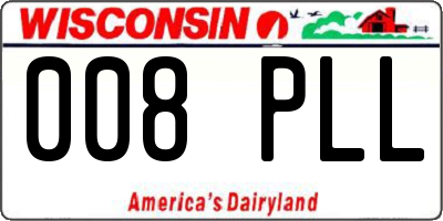 WI license plate 008PLL