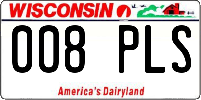 WI license plate 008PLS