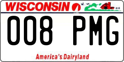 WI license plate 008PMG