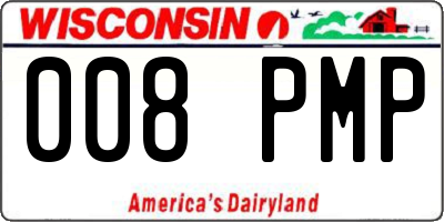 WI license plate 008PMP