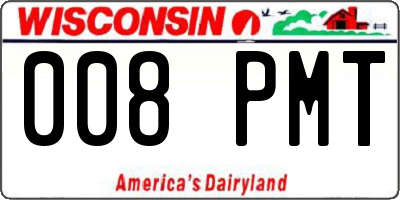 WI license plate 008PMT