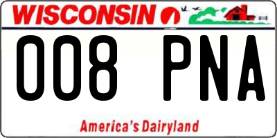 WI license plate 008PNA