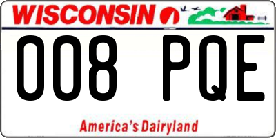 WI license plate 008PQE