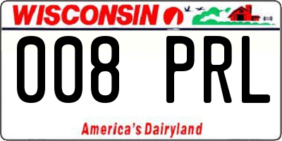 WI license plate 008PRL