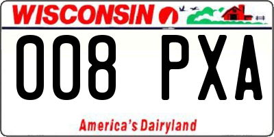 WI license plate 008PXA