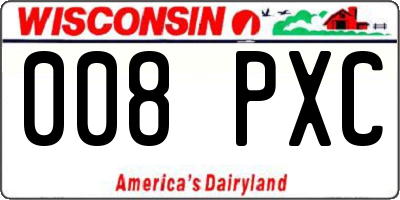 WI license plate 008PXC