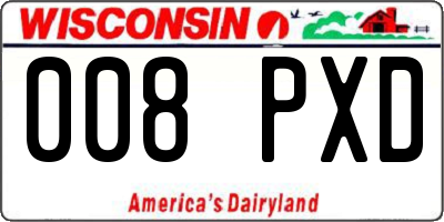WI license plate 008PXD