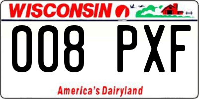 WI license plate 008PXF