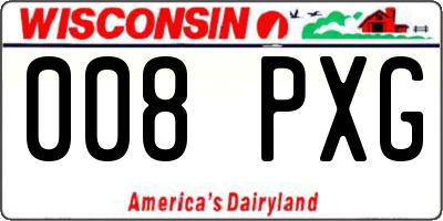 WI license plate 008PXG