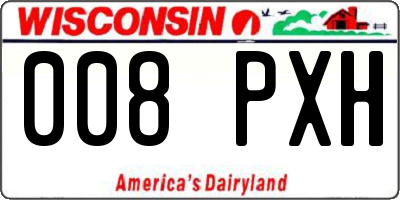 WI license plate 008PXH