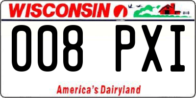 WI license plate 008PXI