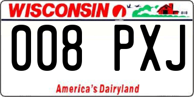 WI license plate 008PXJ