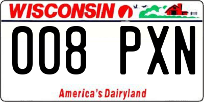 WI license plate 008PXN